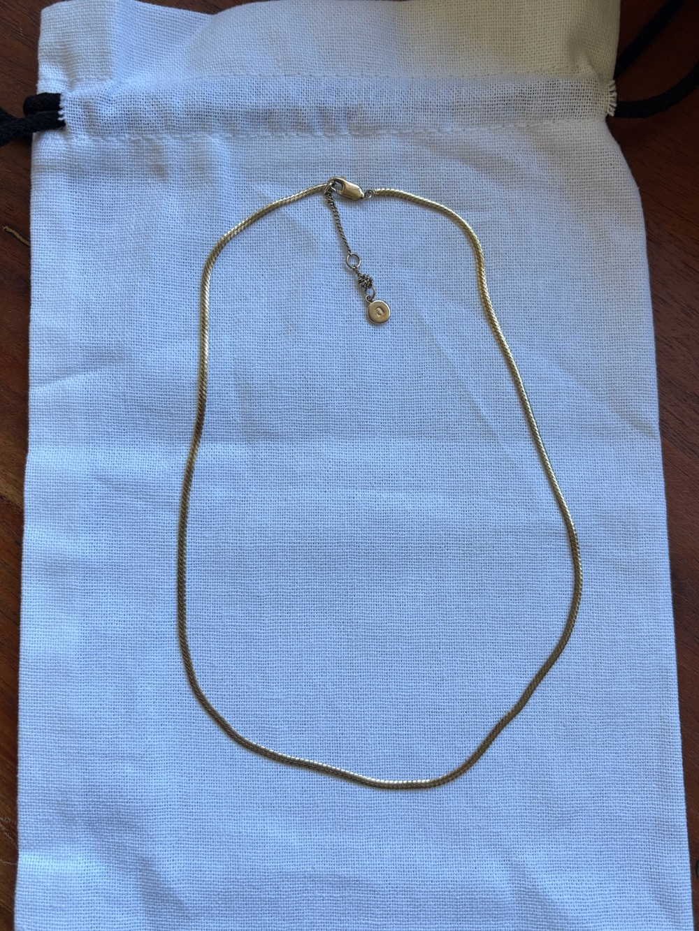 Ana Luisa Ina Mini Herringbone Chain Necklace - Slim Gold (14K Plated)